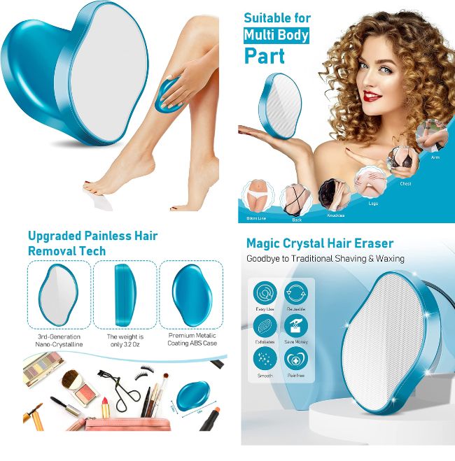 Glowora™ Crystal Hair Eraser – Painless Hair Removal Tool for Smooth Skin